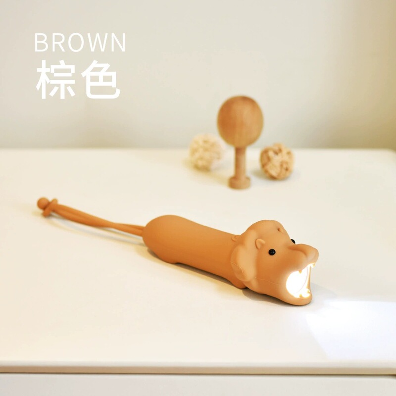 新品動物シリコン懐中電灯子供小型携帯ミニ家庭用無極調光ぼんやり萌えナイトライト|undefined