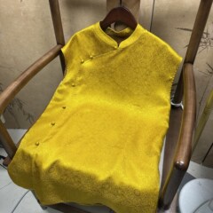 100% マルベリーシルク 28 ムミシャンユンガーゼ、さまざまなスタイルのオーダーノースリーブドレス、新しい中国風、更新された気質