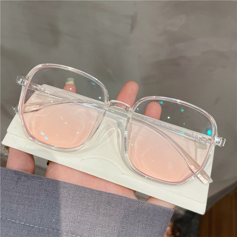 Blush pink anti-Blue Ray anti-radiation myopia glasses women's Korean-style fashionable Net red glasses frame