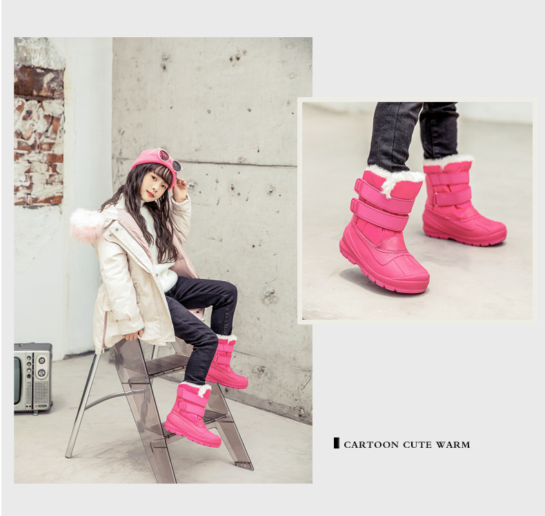 Unisex Sports Solid Color Round Toe Snow Boots display picture 6