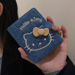 ∅ins風ハローキティ共同ブランド小銭入れ人気刺繍小紅書同型小物バッグKT猫友達へのプレゼント