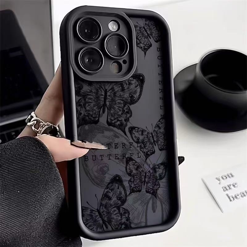 Mariposa retro para iPhone 16pro funda para teléfono móvil Apple 15 anti-caída 14 Japón y Corea del Sur 13promax nuevo 12x