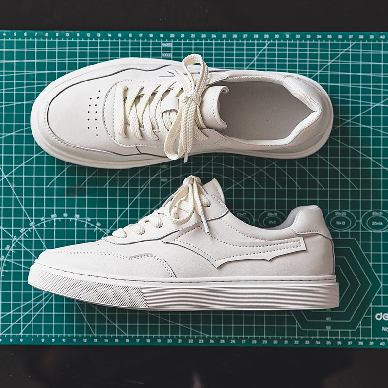 Строгий выбор новых Белых туфель, мужская повседневная модная трендовая Студенческая вечеринка, летняя повседневная обувь на шнуровке, оптом, мужская