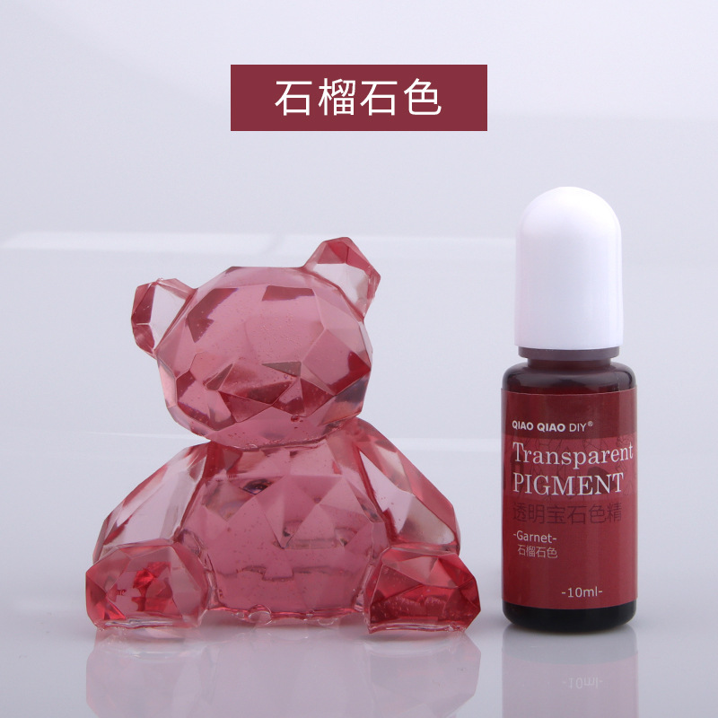 Qiaoqiao 24 colores transparente gema color esencia oleosa UV epoxi cristal epoxi color mezcla pasta fábrica descuento directo