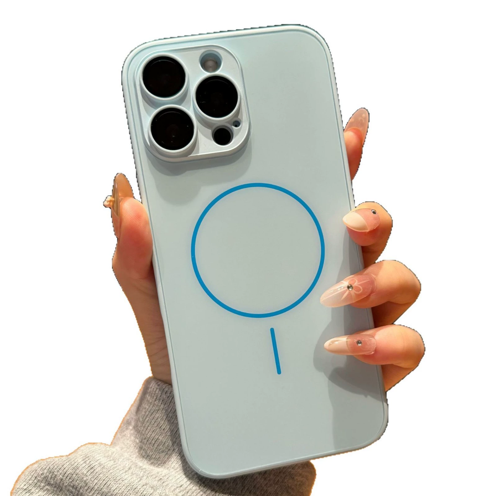 Совместимый матовый стеклянный чехол для телефона Apple, iPhone16, 16promax