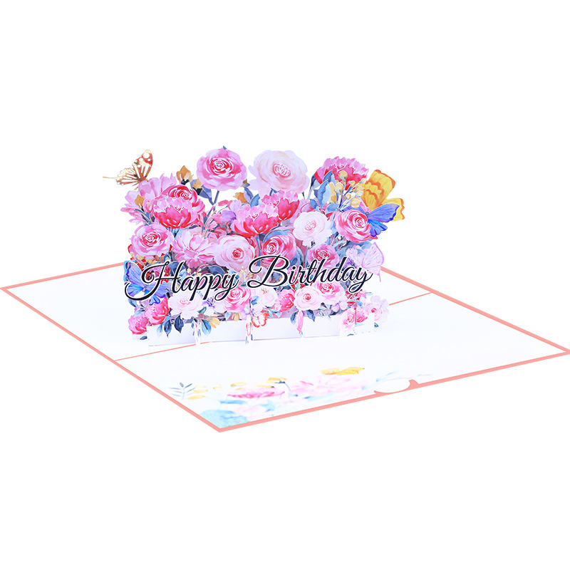 Birthday Sweet Flower Paper Party Street Card display picture 1