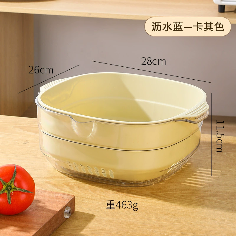 Double-layer plastic drying rack for fruits and vegetables, storage system, 2023 collection, increased thickness