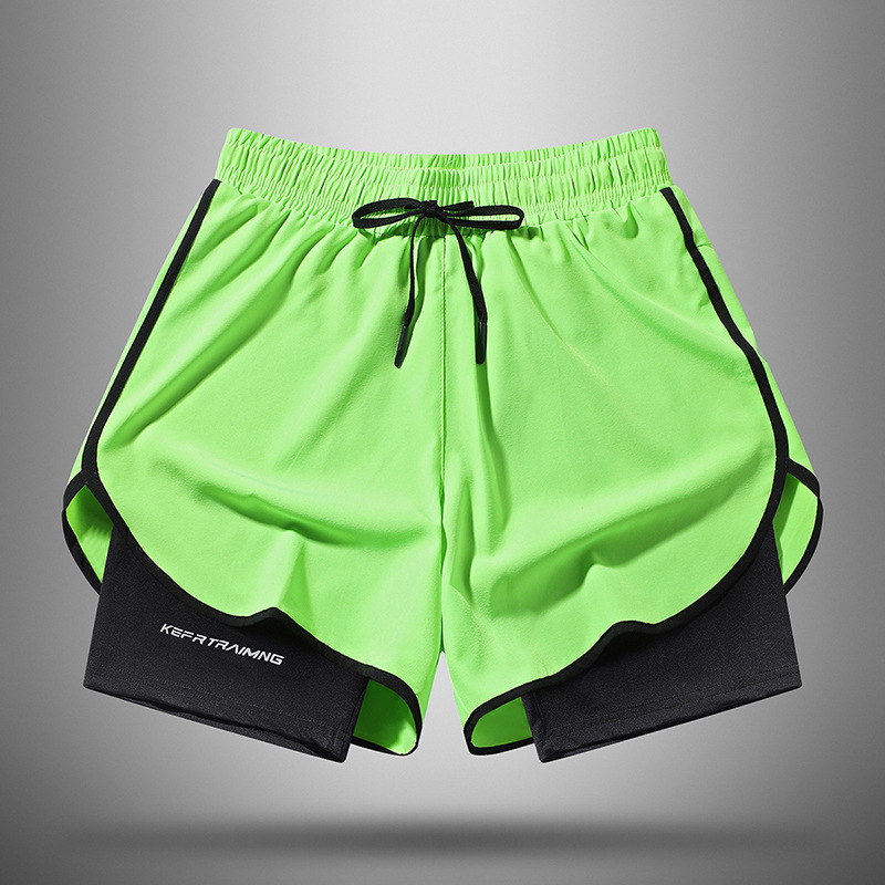 Pantalones cortos de deportes de verano para hombres, maratón de verano, entrenamiento de acondicionamiento físico transpirable, pijamas de cinco puntos