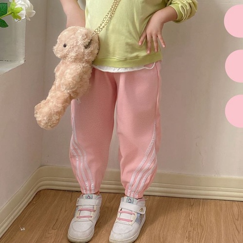 Children's German thin velvet casual pants for autumn and winter, double-sided thin velvet trousers for boys and girls, baby trendy sports pants