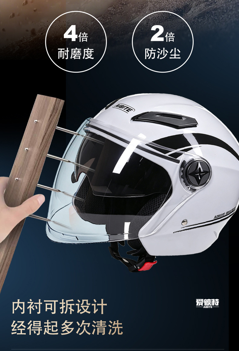 [Cross-border] Cycling Commute Electric Vehicle Helmet, Universal for Women, Warm, 3C Certified Motorcycle Helmet, High-Definition Anti-Fog for Men