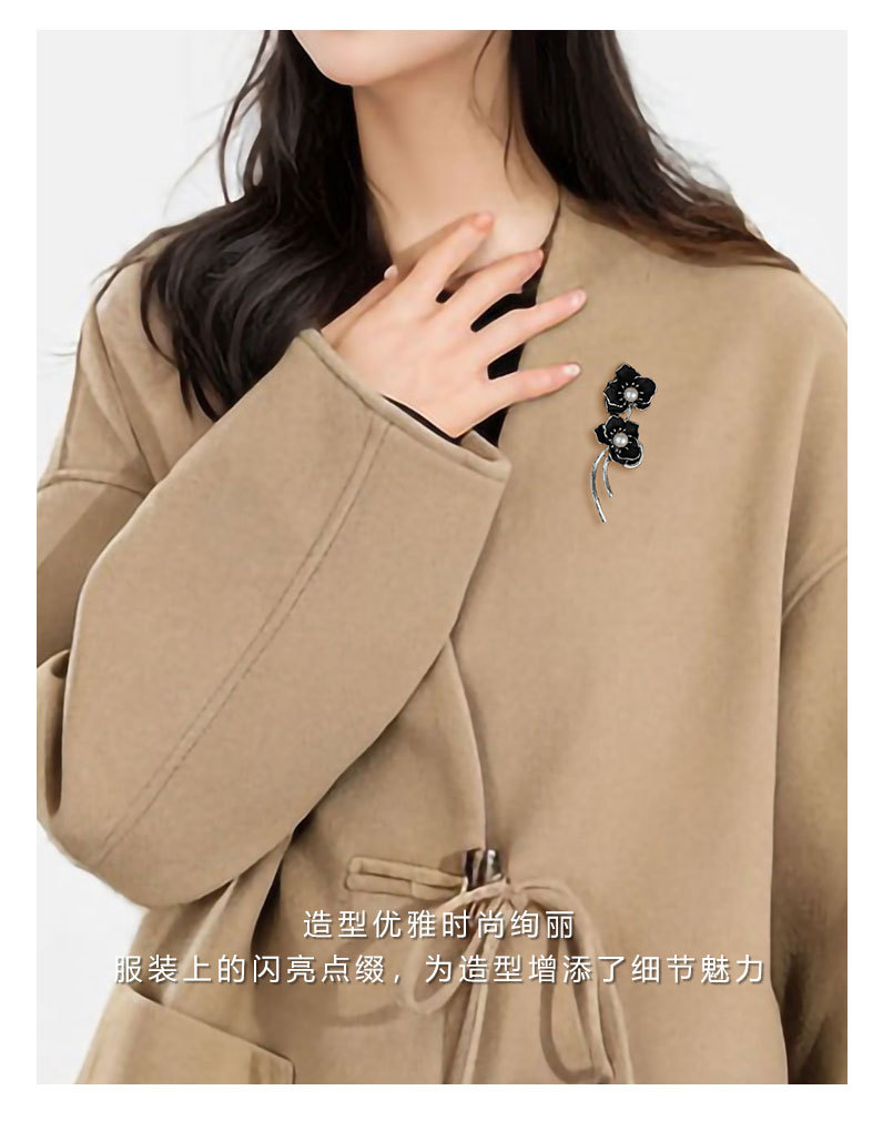 现货复古高级感花朵胸针女电镀真金环保高档别针新款轻