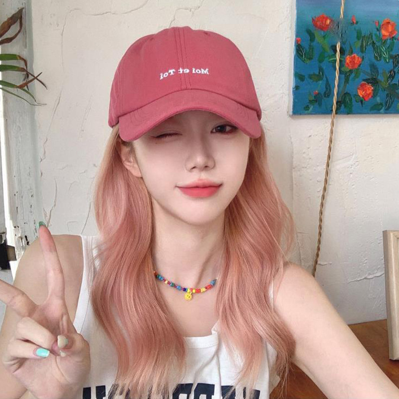 Hat wig integrated women's fashion lazy roll summer baseball cap versatile artificial hair natural wig cap full head cover