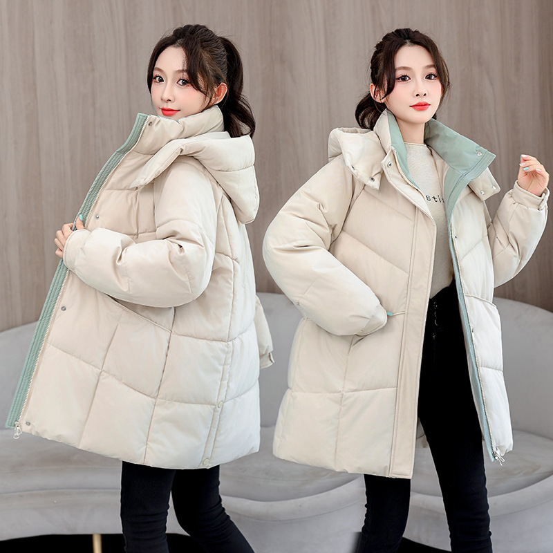 羽绒棉衣外套女2025冬季新款防风保暖加厚棉服年轻时尚遮肉棉袄|undefined