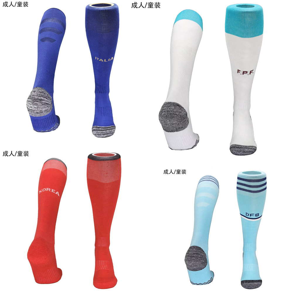 2026 World Cup National Team Socks, Mid-Length, Breathable, Wear-Resistant, Thickened, Sports Training, Towel Bottom, for Adults and Children