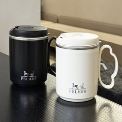 304不鏽鋼馬克杯情侶帶蓋牛奶咖啡杯茶杯辦公室杯吸管杯福利禮品