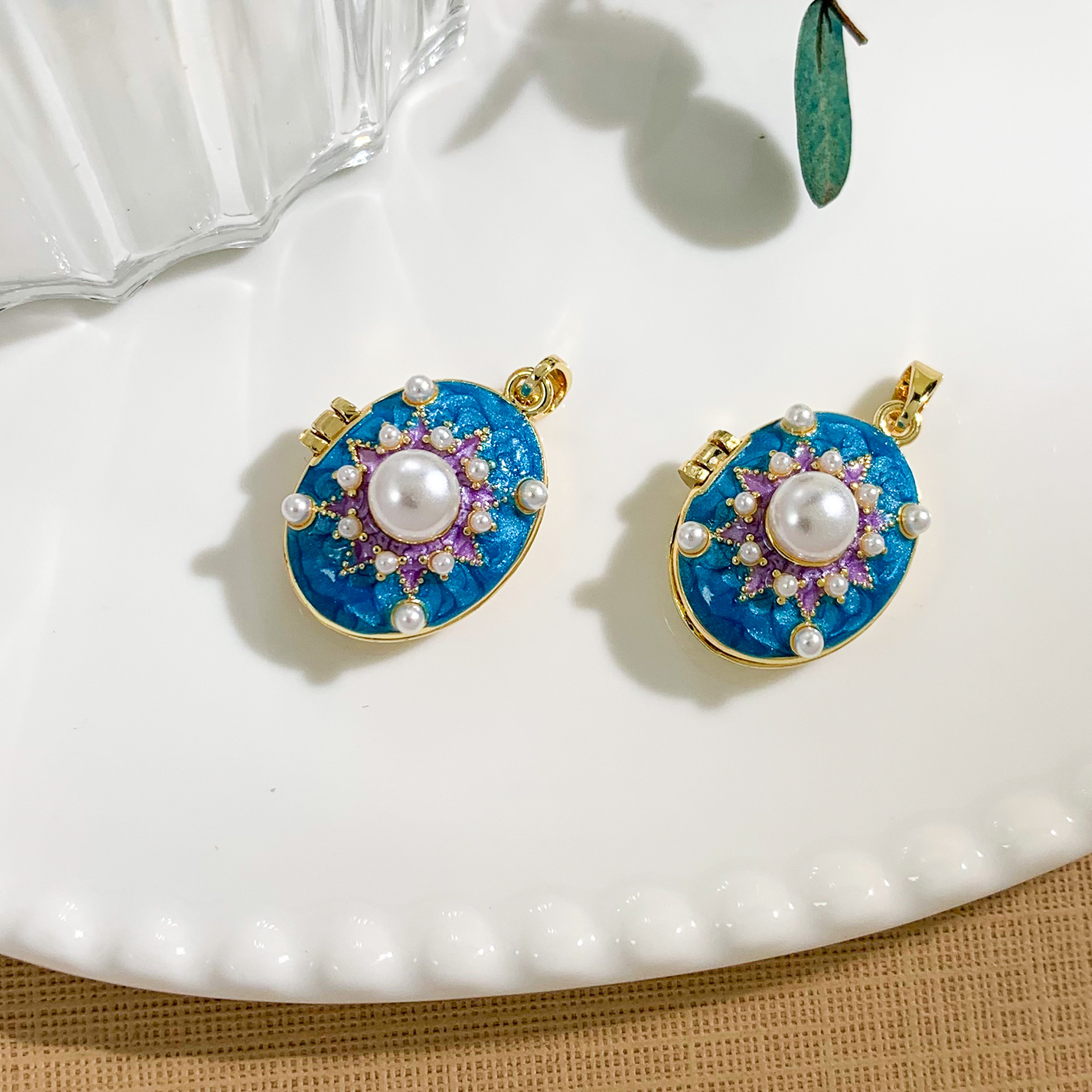 XL4562 star photo clip pendant gold blue