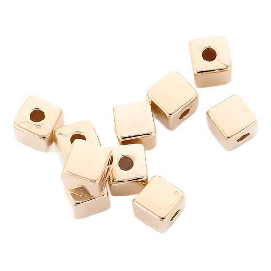 Plastic ABS plating ccb square beads 4*4mm square DIY jewelry accessories spacer beads square in stock wholesale