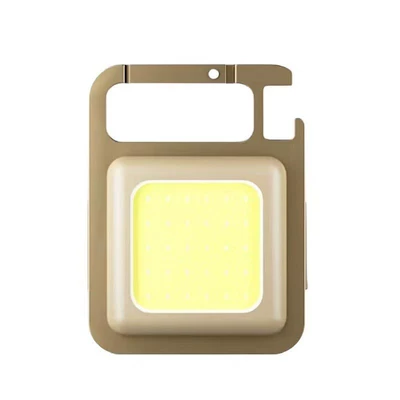 Cross-Border Outdoor USB Mini Keychain UV fənərlər - mini-keychain-light-gold