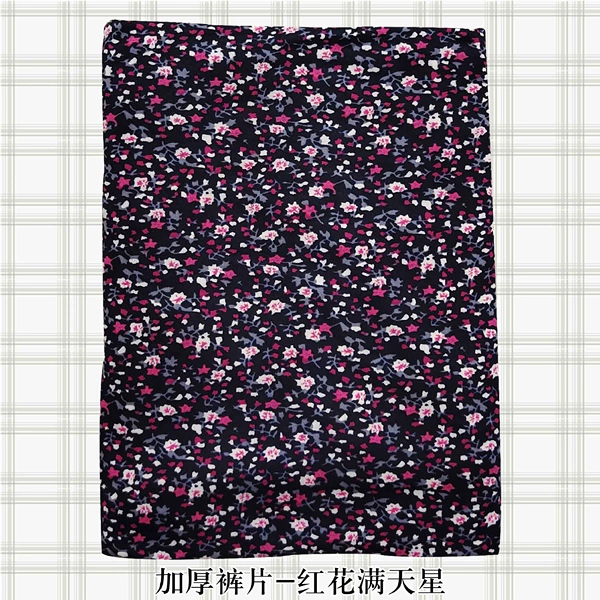 Red flower gypsophila thickened pants