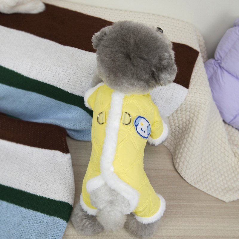 宠物服装小型犬狗衣服猫咪秋冬服装宠物衣服新款25双绗线四腿棉衣|undefined