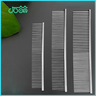 Pet comb stainless steel row comb cat special cat hair comb cat comb to float hair open knot dog hair comb artifact