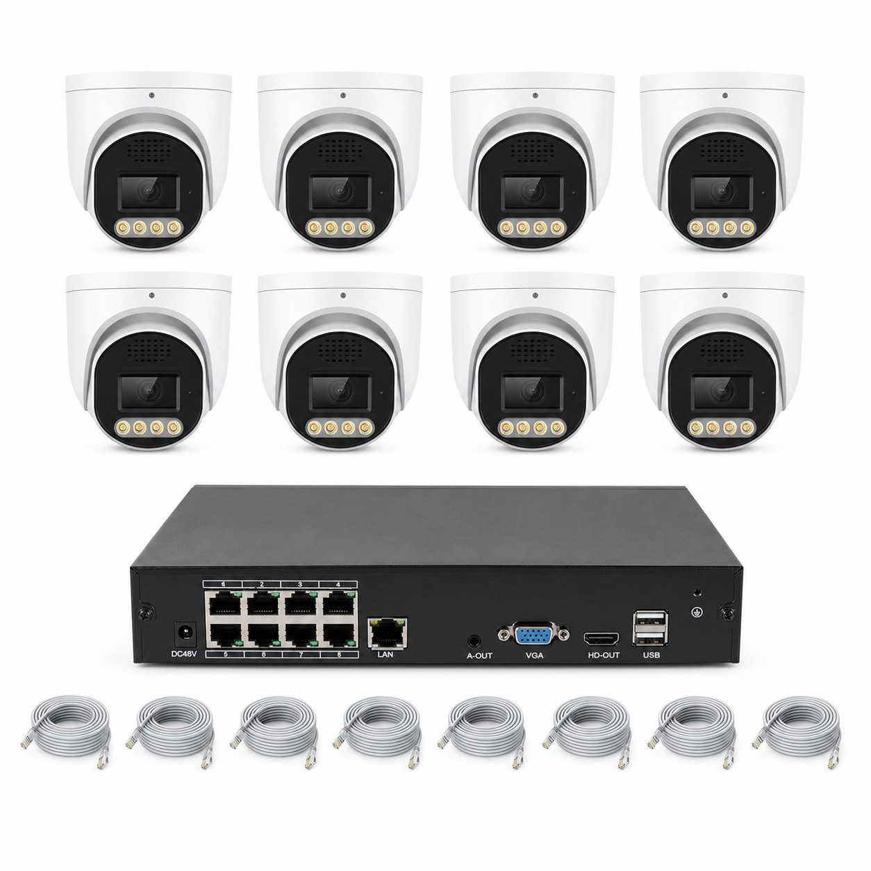 4/8/16CH POE Security Camera System CCTV Kit 监控摄像头套装