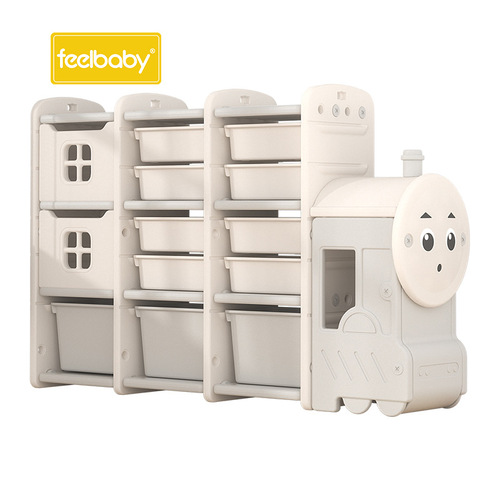 Feelbaby Children's Toy Storage Rack Organizer Large Capacity Bookshelf Storage Cabinet Baby Storage Cabinet