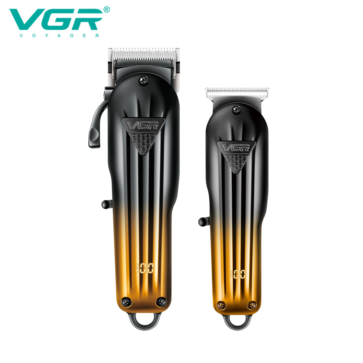 Set tagliacapelli da uomo VGR646 con display digitale, ricaricabile e funzione di incisione dedicata._voghion.com