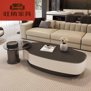 茶几异形岩板黑白芒果茶几轻奢客厅2026新款家用小户型组合茶几