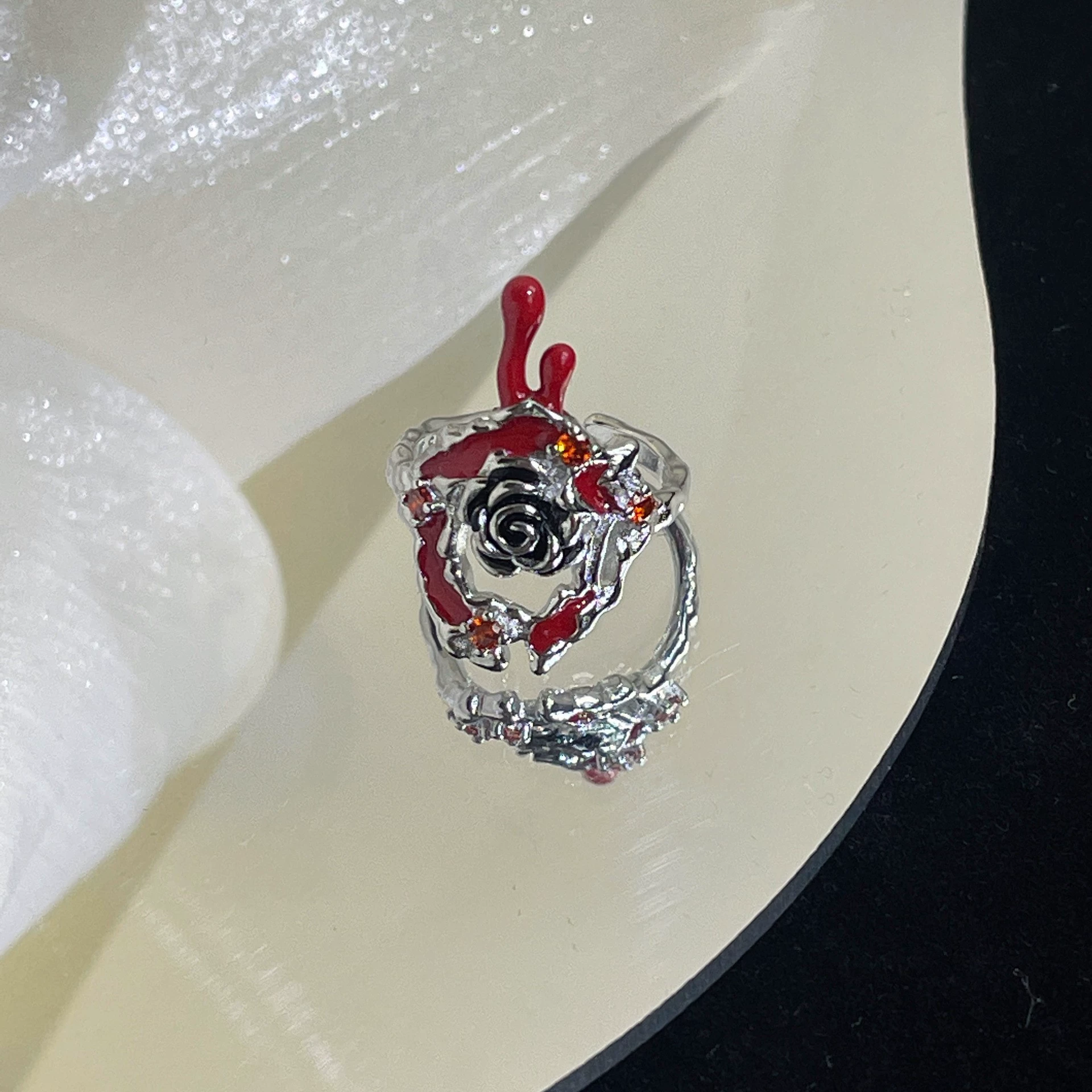 Accessory, nail decoration, small design ring, elastic strap, high-quality style, simple and elegant design
