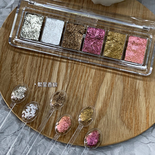 Nail glitter powder cloth spirit mud 2024 new nail polish flash pearl cloud brocade powder opal nail decorations