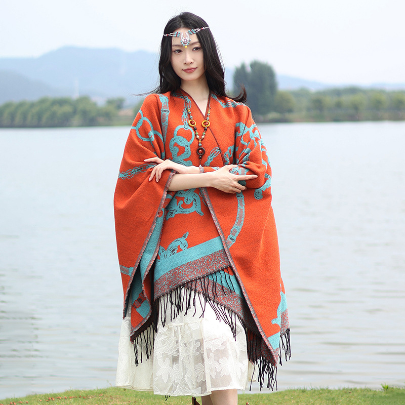 Nuevo spot retro flores de marioneta cadena de patrón de cinturón de chaleón de diseño de bordas cardigan universal para mujeres