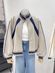 欧货2025感炸街小个子洋气休闲运动灰色拼接卫衣外套女秋