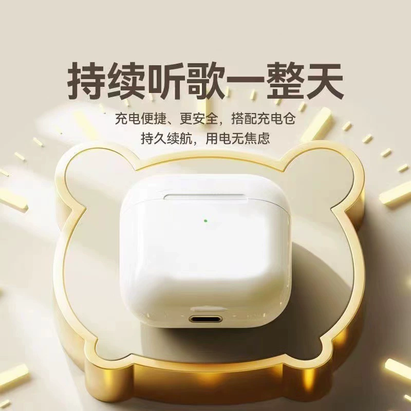 Беспроводные наушники Bluetooth (совместимы с Apple) Pro4, водонепроницаемые, чехол для зарядки, белые/черные