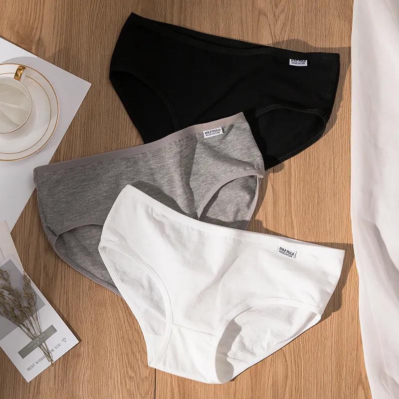Underwear for Women Pure Cotton Student Girls Breathable Ladies Low Waist Comfortable Large Size Briefs Wholesale European and American Brazilian Foreign Trade