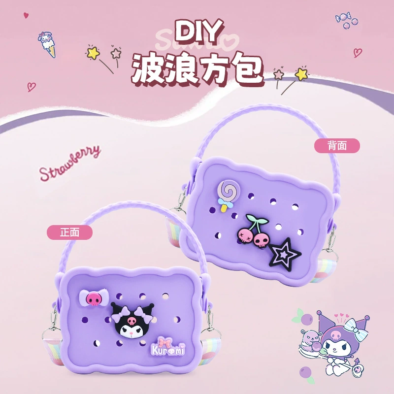 Трансграничные DIY дырки патч силиконовая маленькая сумка Sanrio Culomi диагональная сумка маленькая квадратная сумка для кошелька Мелоди