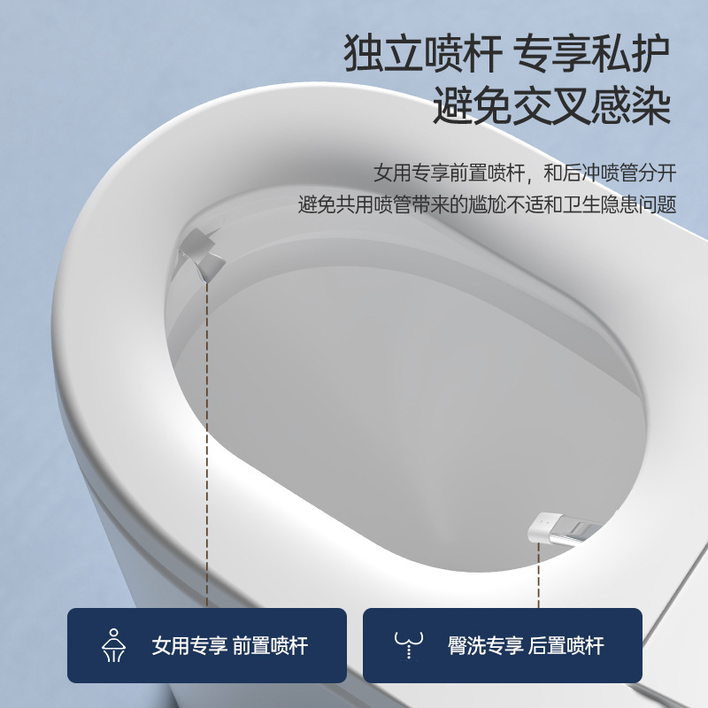 Nuevo hogar totalmente automático lavado trasero ligero inteligente asiento de inodoro al por mayor, Guangdong Chaozhou pequeño baño de casa