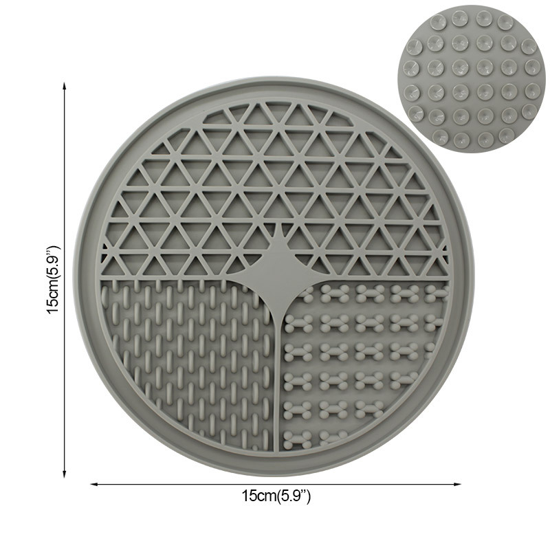Estera de comida de silicona para mascotas con ventosa gato y perro placa estera de comida lenta antiestrangulamiento y dispensador de comida lenta estera de comida para mascotas antideslizante impermeable