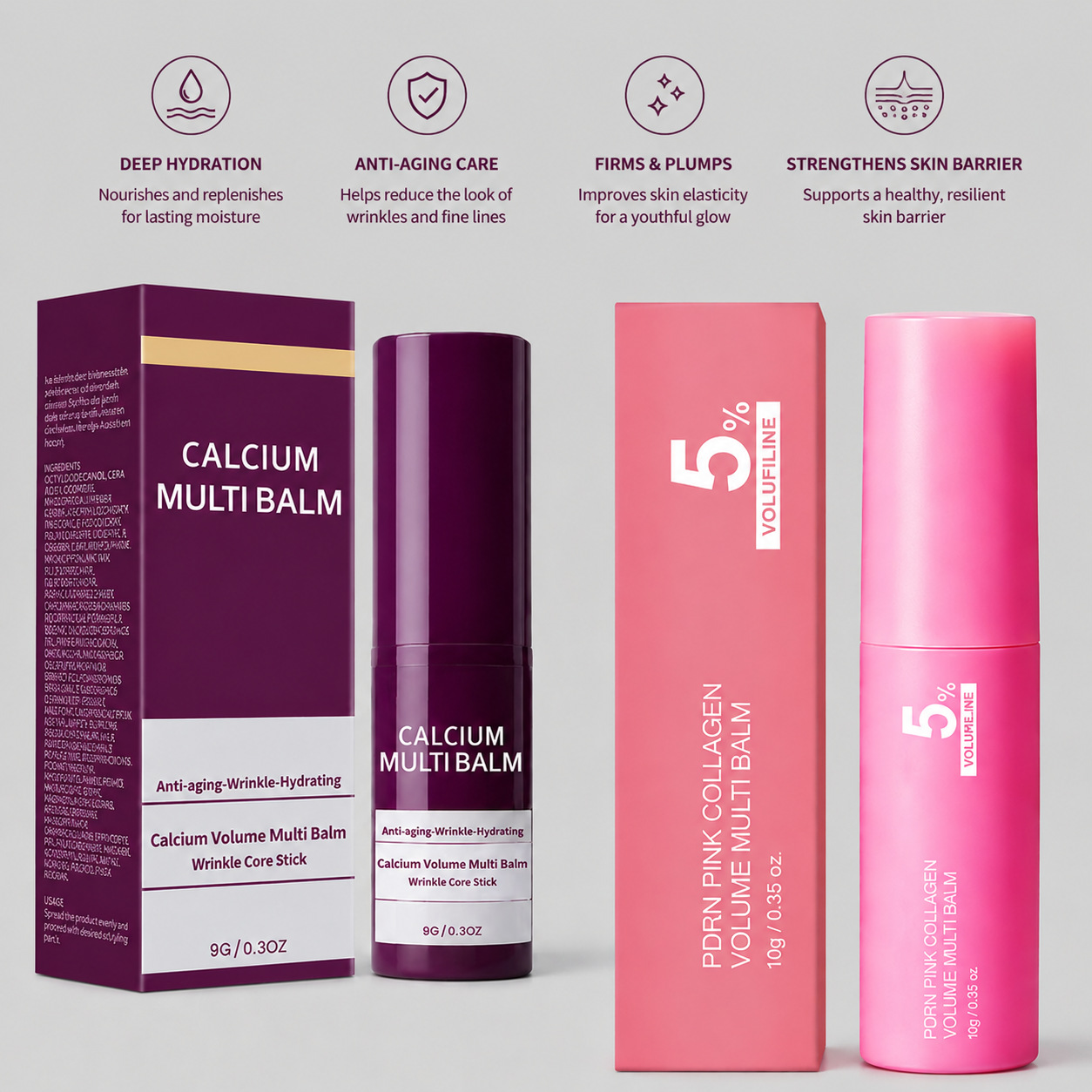 In-Stock Multi-Effect Moisturizing Stick with Creamy Texture for Hydrating Face, Neck, and Lips, Long-Lasting Natural Skincare before Makeup
