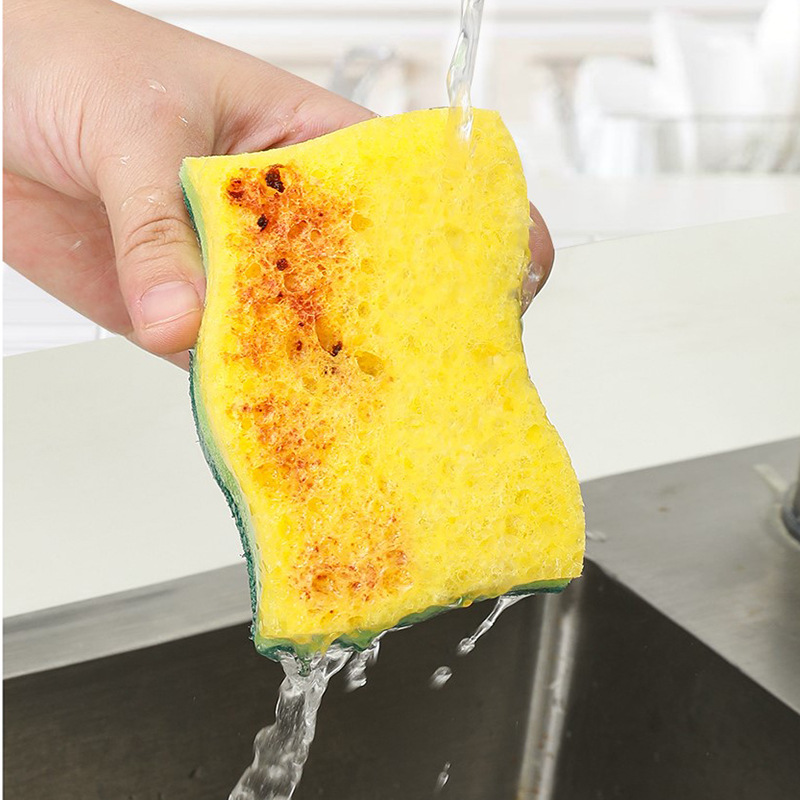 木浆棉三层复合海绵擦家用厨房清洁洗碗刷锅百洁布洗碗布抹布批发