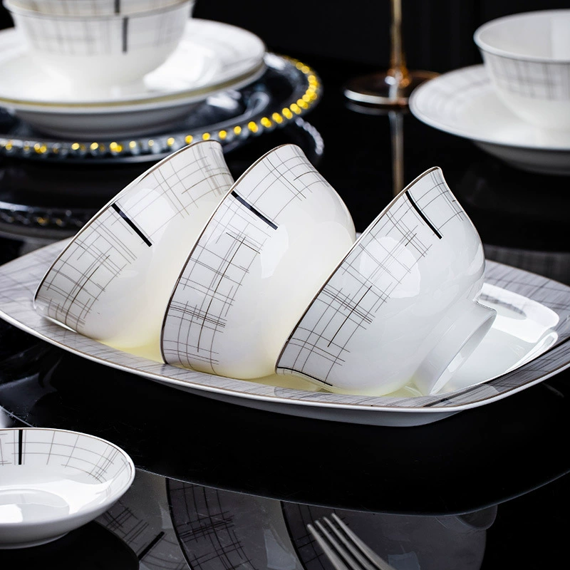 Set, ceramic tableware, simple and elegant design, light luxury style, Birthday gift