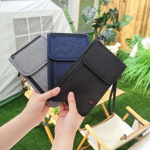 RFID Anti-Theft Travel Wallet Waterproof Flight Card Holder Large Capacity Crossbody Casual Phone Coin Card Bag