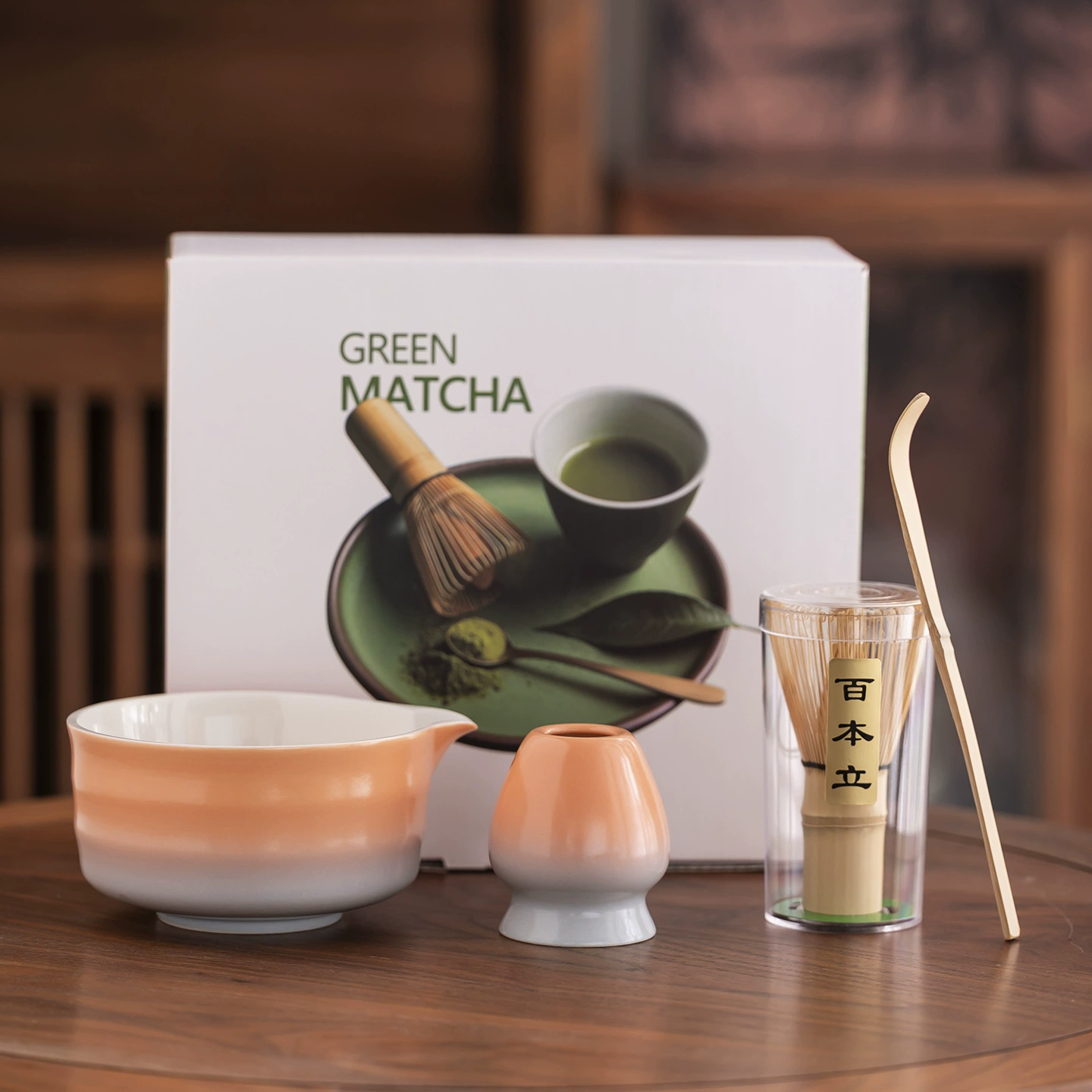 Wavy Ceramic Matcha Tea Set, Chinese-style tea cup and tools kit, multi-style options