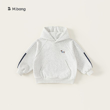 宥宝童装中大童春秋新款衣服休闲长袖儿童上衣绣花男童连帽卫衣