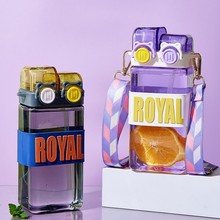 现货个性化双饮杯小红书吸管杯高颜值大容量夏季塑料杯子一件代发