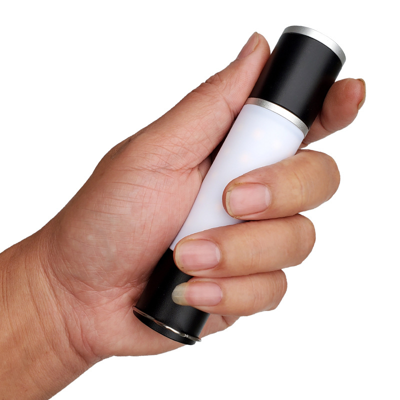 Luz de camping transfronteriza T6 zoom telescópico tesoro de carga luz blanca luz amarilla carga tienda de campaña al aire libre luz pequeña lámpara de mesa