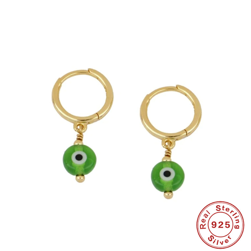 Fashion Geometric Sterling Silver Plating Inlay Artificial Gemstones Earrings