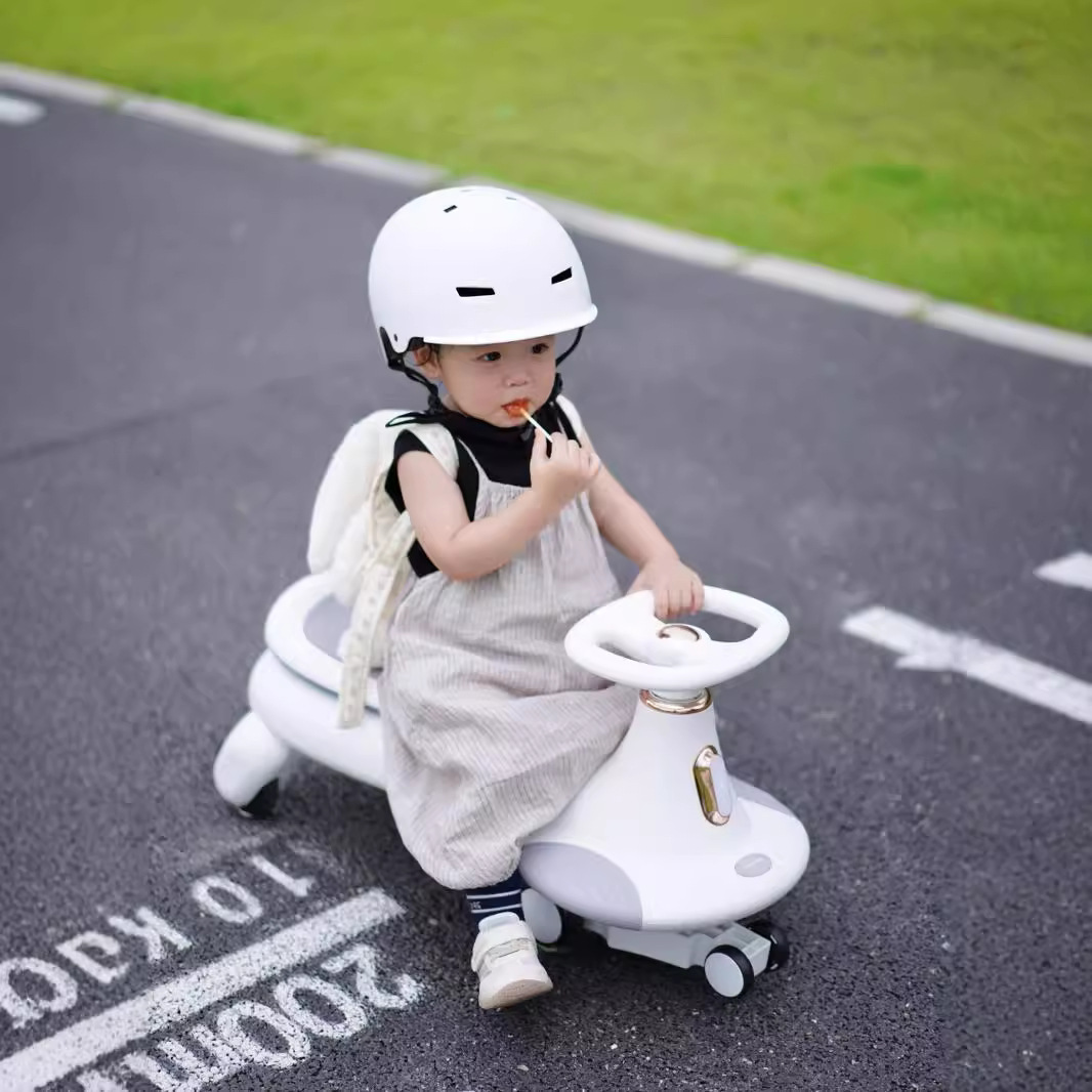 Manlong Fast Twister Child Scooter for 1-3 Years Old, Adults Can Sit, Unisex Baby Anti-Tip Rocking Car