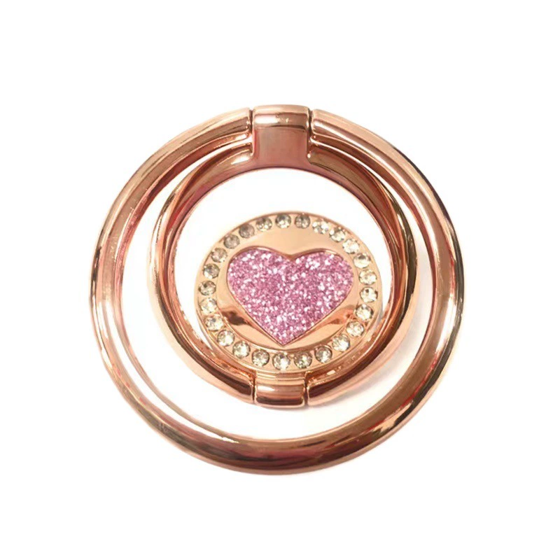 Двойное кольцо для мобильного телефона с крепежным кольцом креативная любовь Алмазная металлическая гальваника для настольного стола