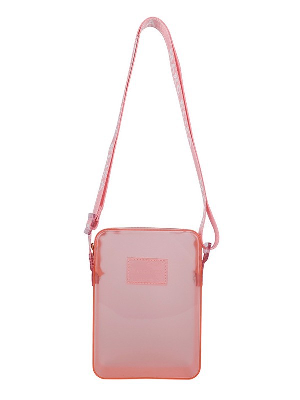 Bolso de teléfono móvil vertical de PVC transparente de alto valor para mujer 2025 nueva tendencia fuera de moda casual bolso de mensajero de un solo hombro